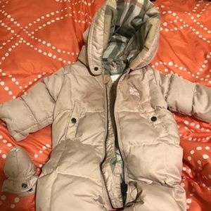 Burberry snow suit 0-3 months